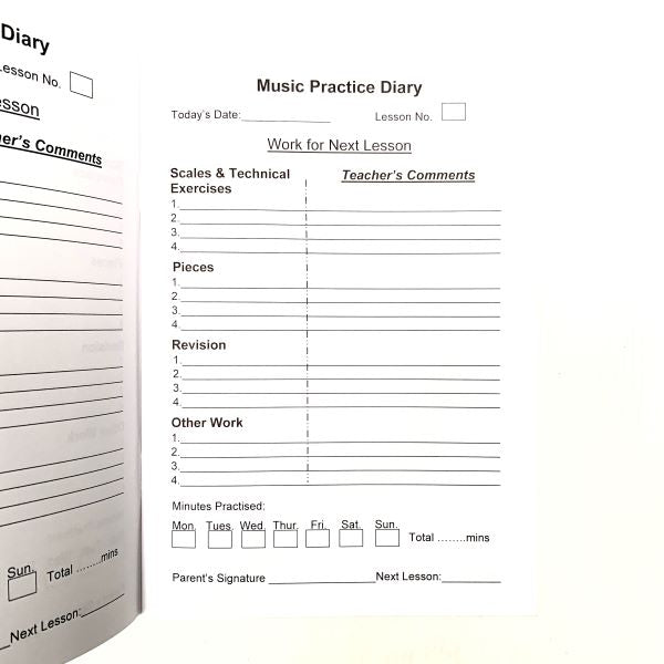 Performance Music Practice Diary