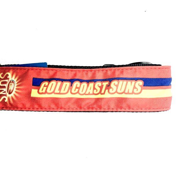 Colonial Leather AFL Guitar Strap -Gold Coast Suns