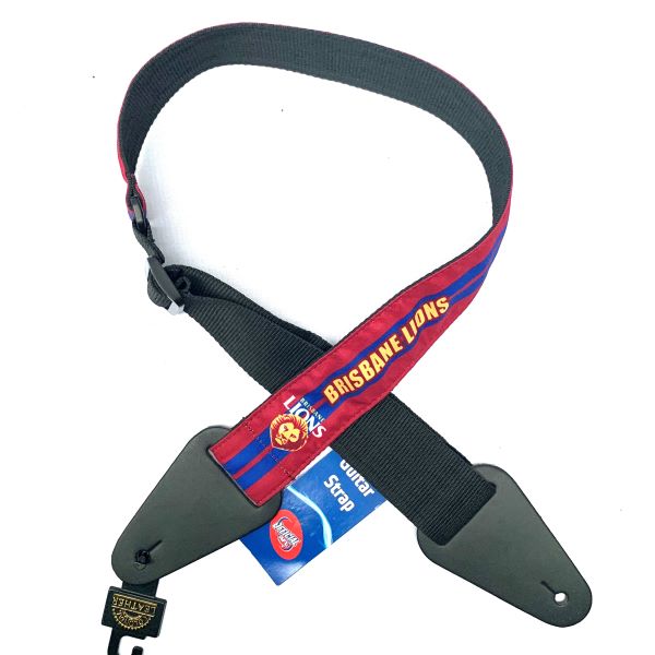 Colonial Leather AFL Guitar Strap - Brisbane Lions