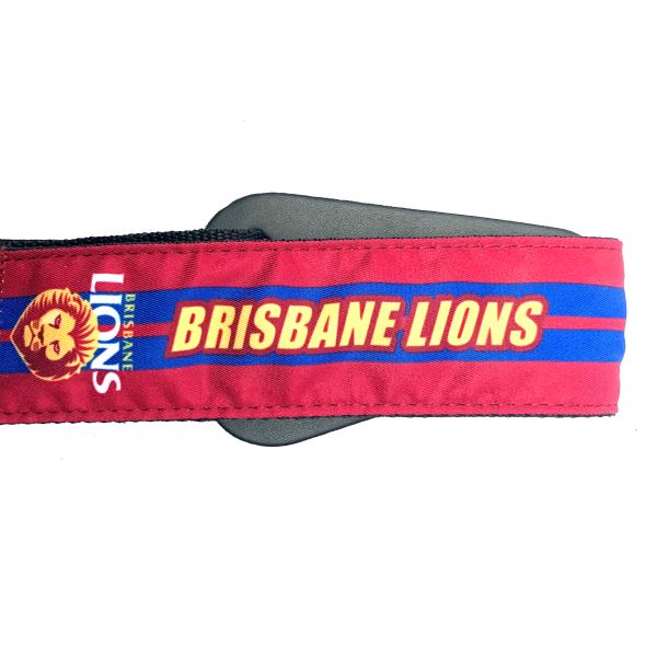 Colonial Leather AFL Guitar Strap - Brisbane Lions