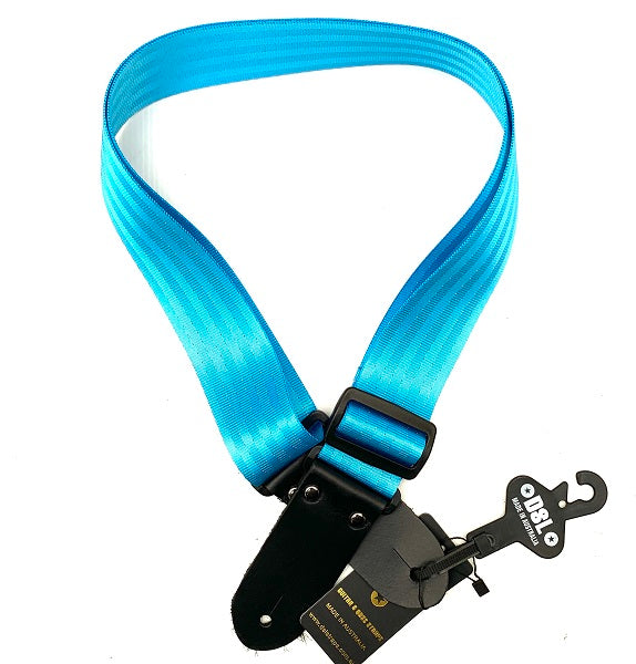 DSL SB20 Seat Belt Webbing Guitar Strap - Light Blue