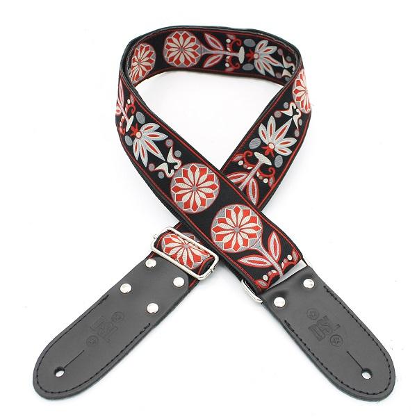 DSL JAC20-FAIR-RED Jacquard Weaving Guitar Strap 2"