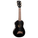 Makala MK-SD Soprano Dolphin Ukulele - Solid Black Gloss