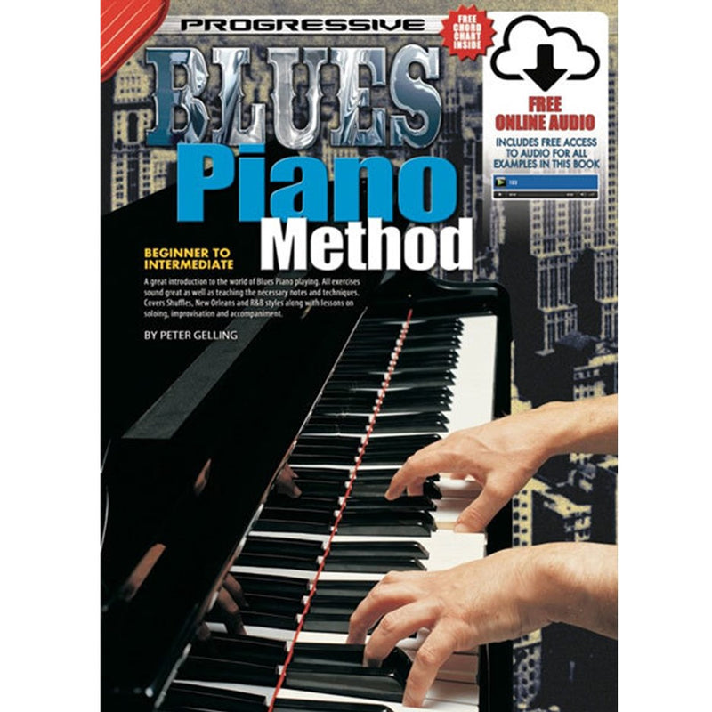 Progressive Blues Piano Method Book/Online Video & Audio