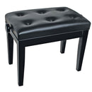 Xtreme KTW13 Height Adjustable Piano Stool - Black Vinyl Polished Ebony
