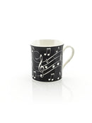 Music Notes Mug - White On Black