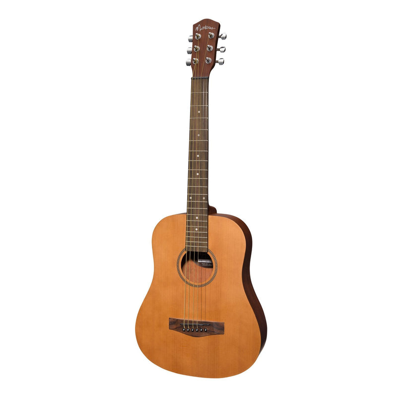 Martinez Cedar Top Acoustic-Electric Babe Travel Guitar (Natural Satin)