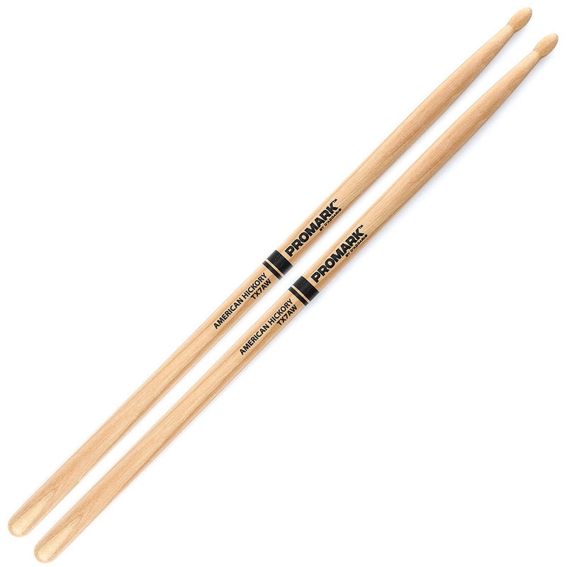 Promark 7A American Hickory Drum Sticks Wood Tip
