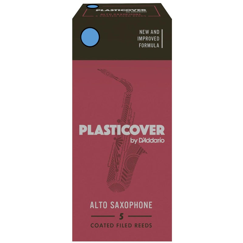 Plasticover Alto Saxophone Reeds by D'Addario - 5 Pack (Various Sizes)