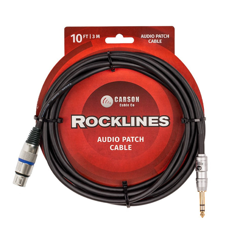 Carson RAD10ST 1/4" (M) - XRL (F) Audio Patch Cable