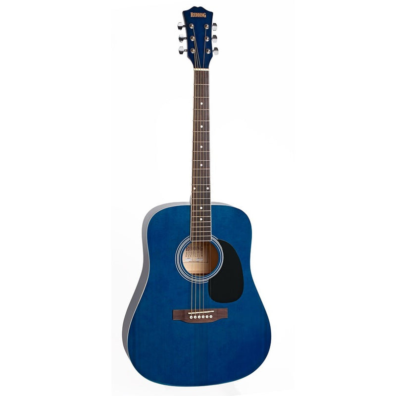 Redding RED50TBU Dreadnought Acoustic Guitar - Transparent Blue