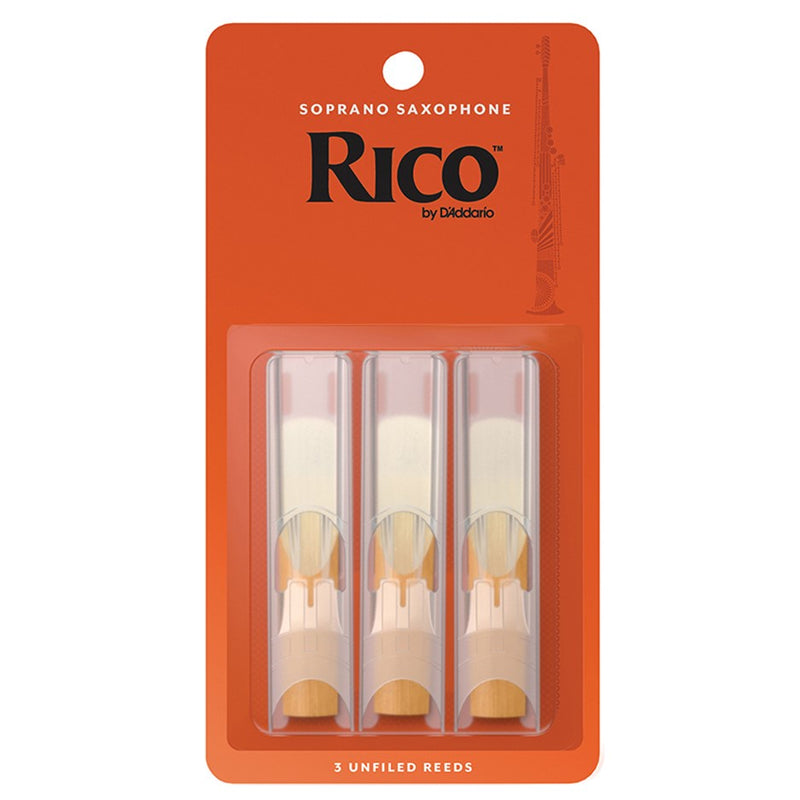 Rico Soprano Saxophone Reeds (Various Strengths) - 3 Pack