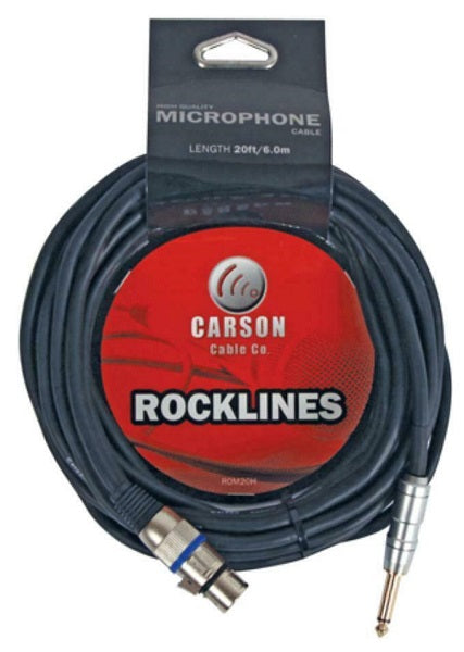 Carson ROM20H XLR-1/4" Microphone Lead - 20ft