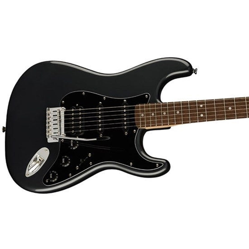 Squier Affinity Strat HSS Pack w/ Gig Bag & Frontman 15G (Charcoal Frost Metallic)