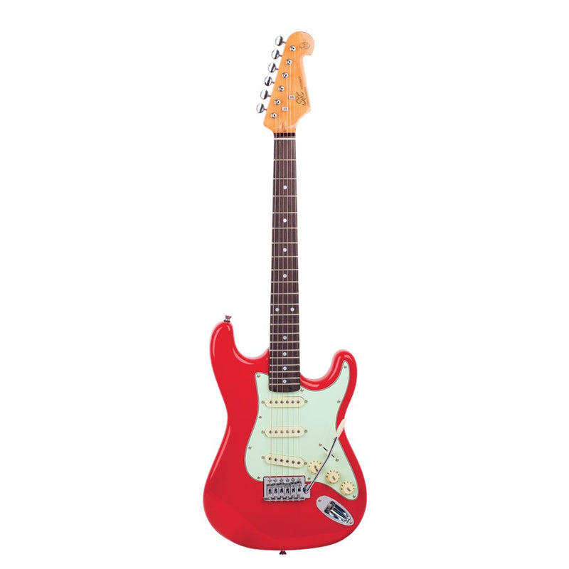 SX VES34FR Electric Guitar (Fiesta Red) - 3/4 Size