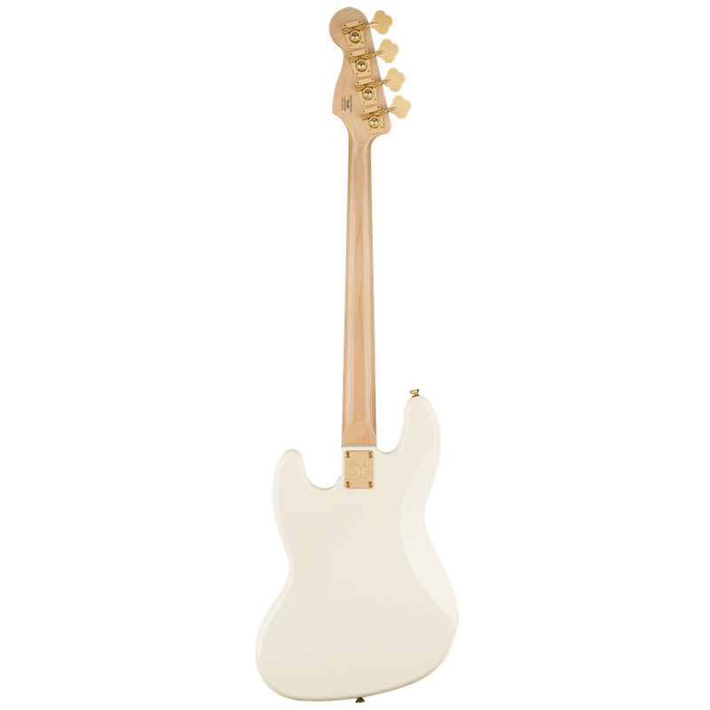 Squier 40th Anniversary Gold Edition Jazz Bass, Laurel Fingerboard - Olympic White