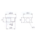 Telecaster Cup Style Jack Plate - Chrome