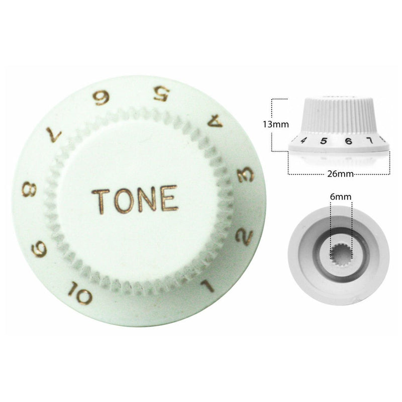 Dunlop Stratocaster Style Tone Knob - White