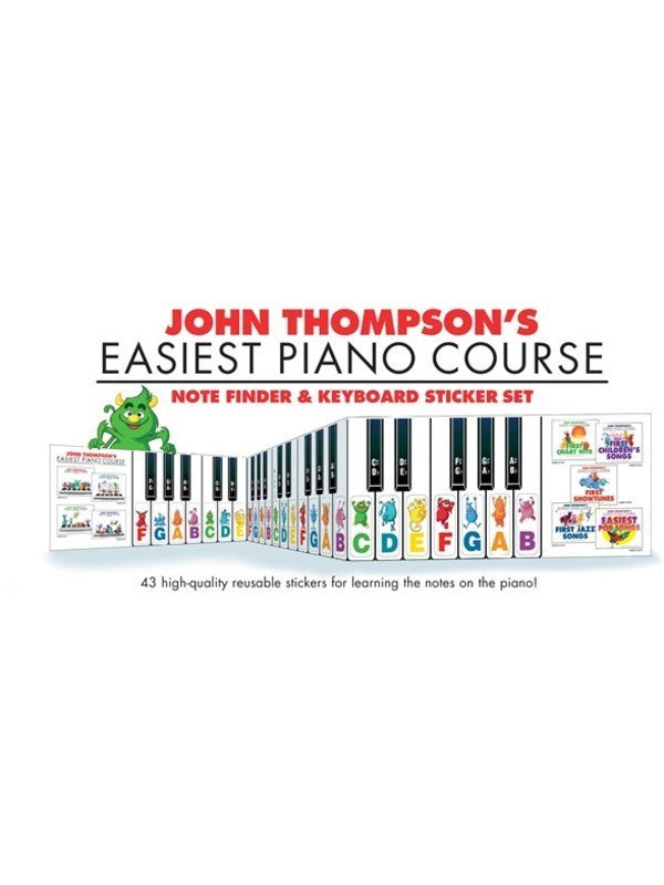 [OLD SKU] Easiest Piano Course Note Finder & Keyboard Sticker Set