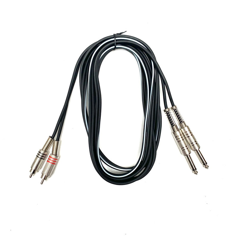 Australasian ASR10 Audio Cable -2 x 6.5 Jacks to 2 RCA - 10ft