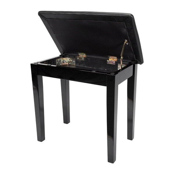 Crown CPS-2S Piano Bench w/ Compartment - Black