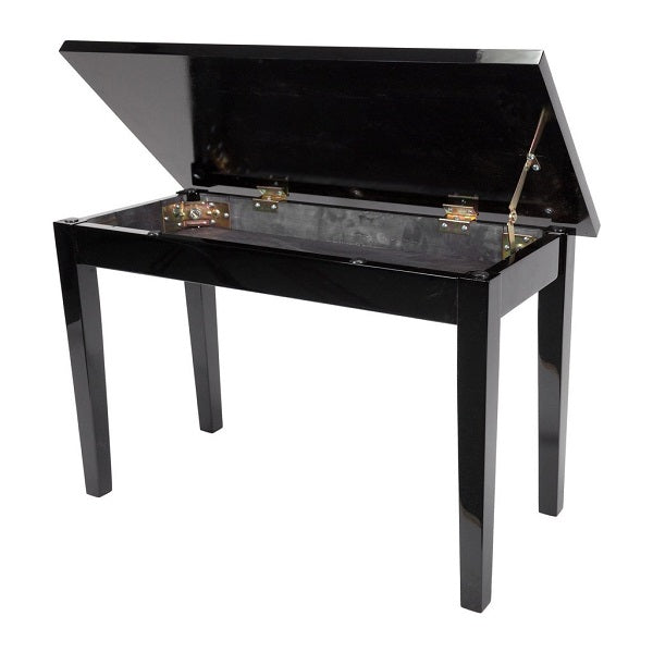 Crown CPS-1 Piano Wide Bench w/ Compartment - Black