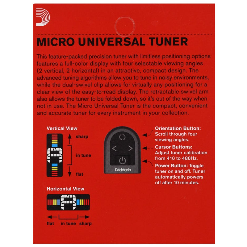D'Addario CT-13 Micro Universal Tuner
