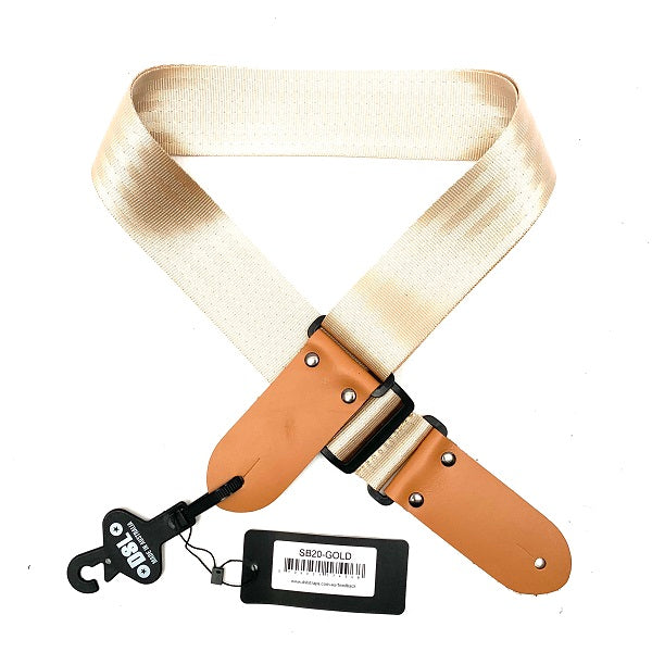 DSL SB20 Seat Belt Webbing Guitar Strap - Gold