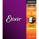 Elixir 16027 Phosphor Bronze NanoWeb Custom Light 11-52