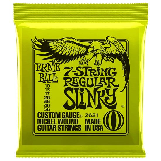 Ernie Ball 7-String Regular Slinky Nickel Wound Electric Guitar Strings - 10-56