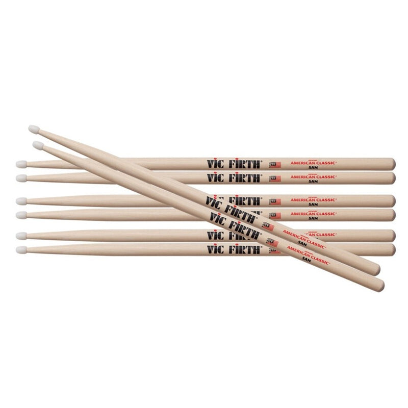 Vic Firth 5AN Nylon Tip American Classic Drum Sticks *Value pack*
