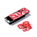 Dunlop JT150 EVH Pick Tin w/ 6 Max-Grip 0.60mm Picks - Frankenstein Red