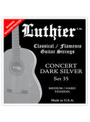 Luthier Set 35 Concert Dark Silver Nylon Set - Medium/Hard Tension