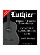 Luthier Set 45 Concert Dark Silver Nylon Set - Hard Tension