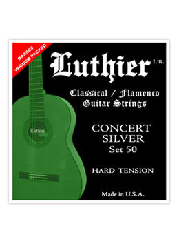 Luthier Set 50 Concert Silver Nylon Set - Hard Tension