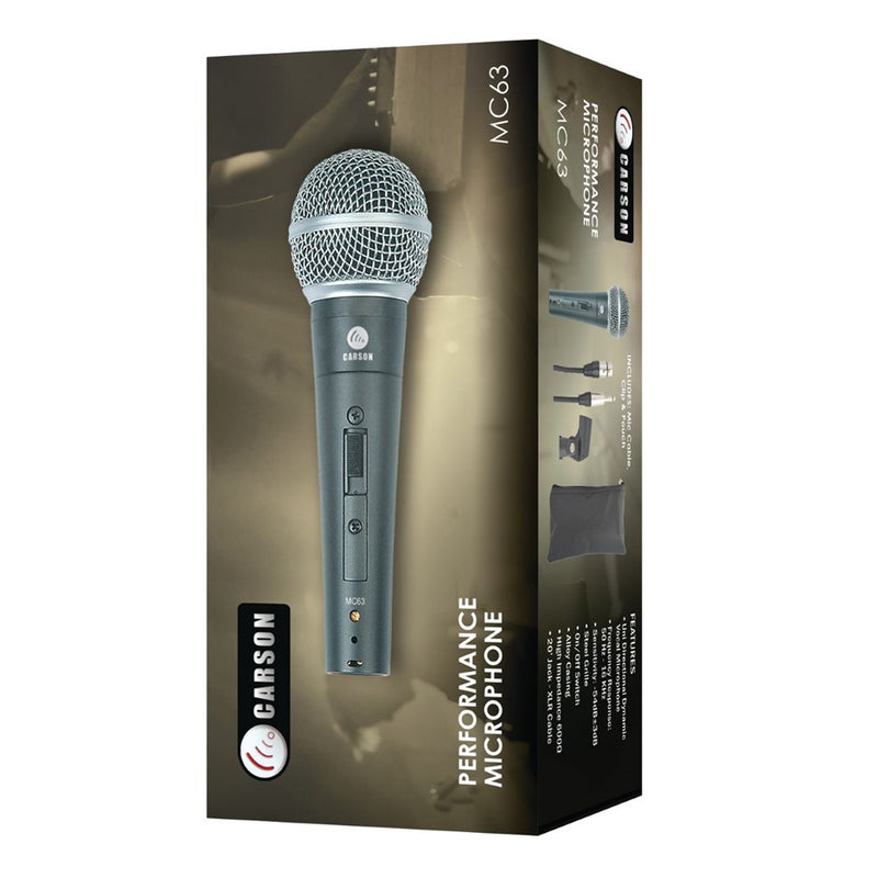 Carson MC63 Cardioid Dynamic Vocal Microphone