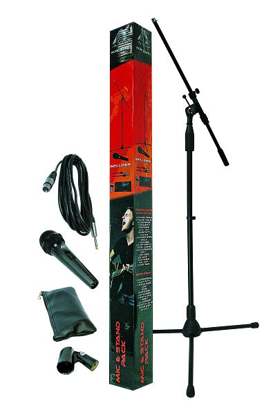 Carson Microphone & Stand Pack - Mic with Carry Bag, Boom Stand, Cable & Clip