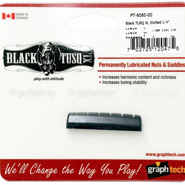 Graph Tech Black TUSQ XL Epiphone Style Slotted Nut