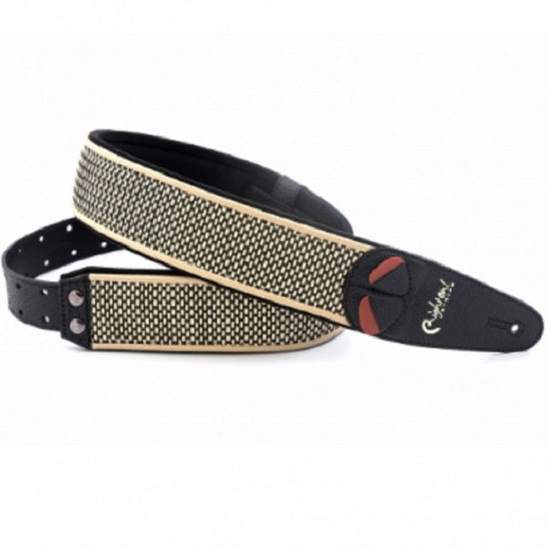 Right On Straps MOJO Salt and Pepper Black Guitar Strap