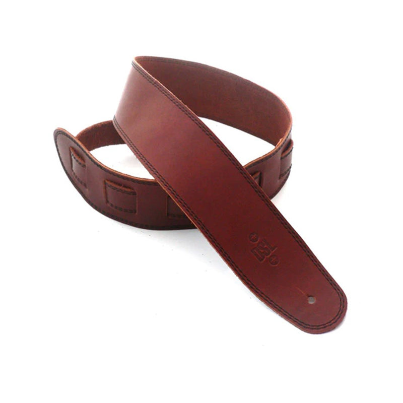 DSL SGE25-16-1 2.5" Single Ply Maroon/Black Stitch GuitarStrap