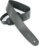 DSL SGE Classic Design Guitar Strap (Black, Black Stitching, 2.5")