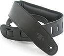 DSL GEG25 Series Padded Guitar Strap (Black, Black Backing, 2.5")