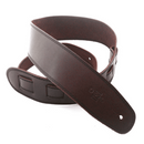 DSL SGE Classic Guitar Strap (Saddle Brown, Black Stitching, 2.5")