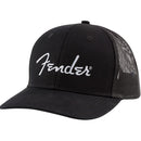 Fender Silver Logo Snapback Hat - Black