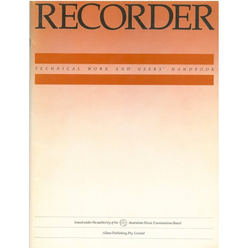 AMEB Recorder Technical Work and Users Handbook