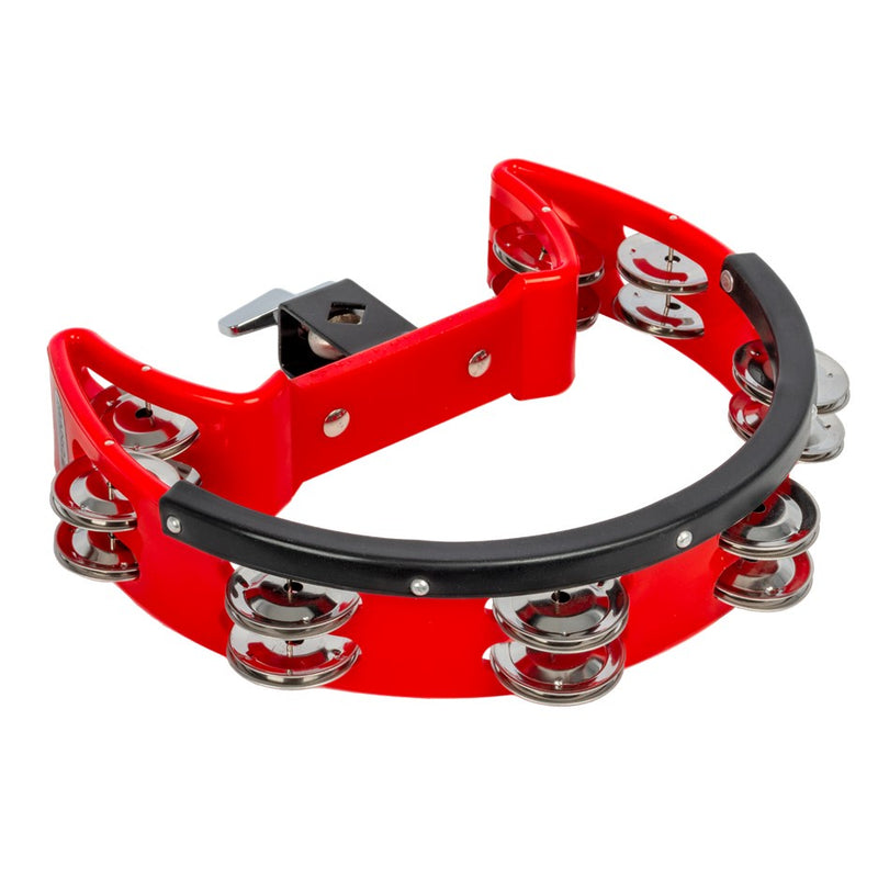 Mano Percussion Tambourine w/ Mounting - Red