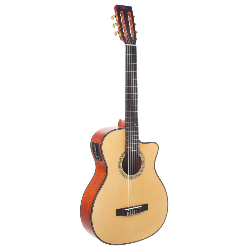 Valencia VA434CE 4/4 Size Nylon Auditorium Acoustic Guitar w/Pickup - Natural