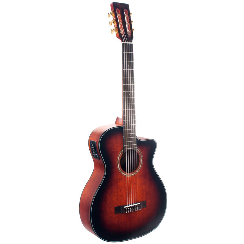 Valencia VA434CECSB 4/4 Size Nylon Auditorium Acoustic Guitar w/Pickup - Classic Sunburst