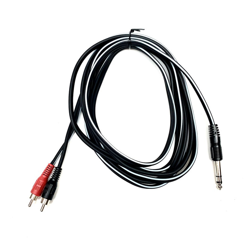 Australasian YSM3 Audio Cable - 6.5 Stereo to 2 RCA - 10ft